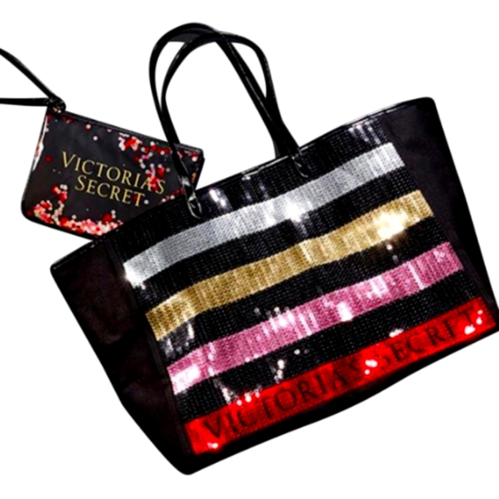 NWT. Victoria Secret Large Bling 2 piece Weekend/ Travel Bag